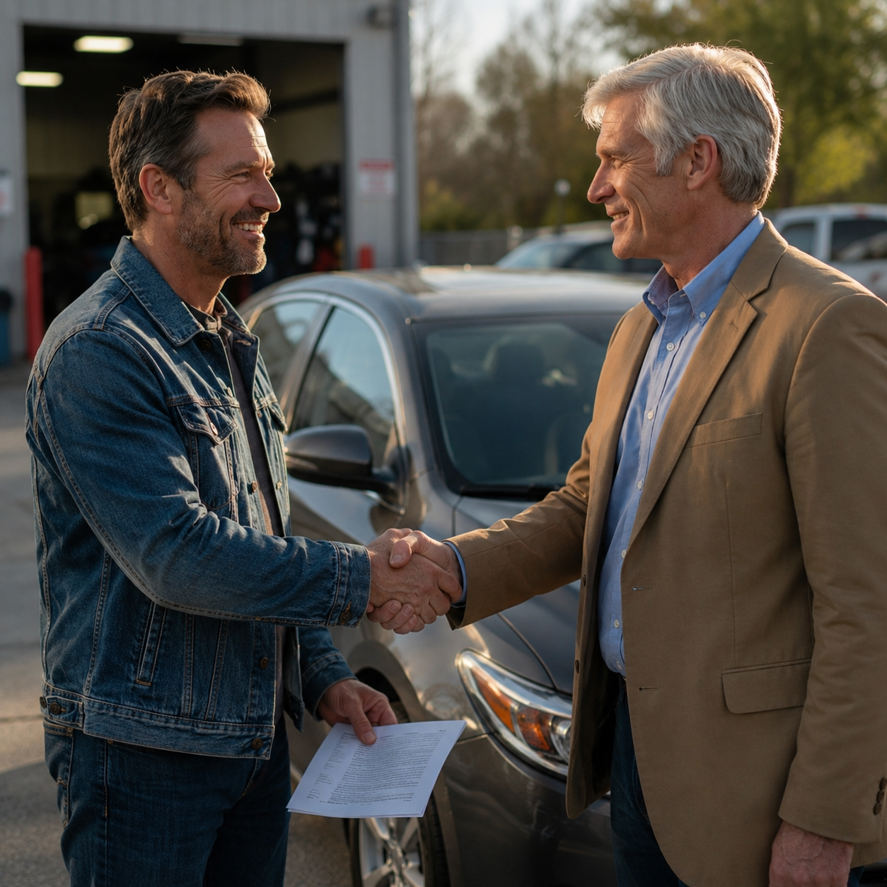 Business handshake deal